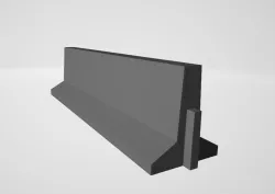 1:35 printable traffic barrier and mold - for dioramas (adjusted)