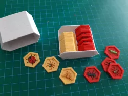 Box for Recessed Hive Tiles with Mosquito, Ladybug, and Pillbug Expansions