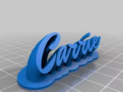 Carrie name plate
