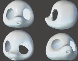Chibi Kemono Headbase 3D Model
