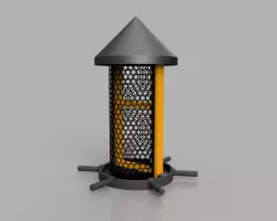 Futtersäule für Erdnüsse, Vogelfutter, rund, zum Aufhängen oder Aufschrauben
