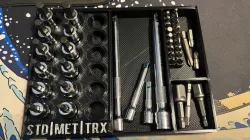 Harbor Freight 6 piece 3/8 in Drive Metric Hex/Torx Socket Set Tray