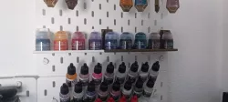 Ikea Skadis Pegboard Citadel and Vallejo Paint Bottle Holder