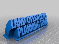 My Customized Sweeping 2-line name plate (text)