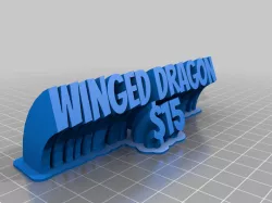 My Customized Sweeping 2-line name plate (text)