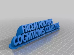 My Customized Sweeping 2-line name plate (text)