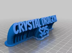 My Customized Sweeping 2-line name plate (text)
