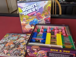 ROBOT QUEST ARENA BOARD GAME BOX INSERT ORGANIZER WITH 3 EXPANSIONS - KICK STARTER