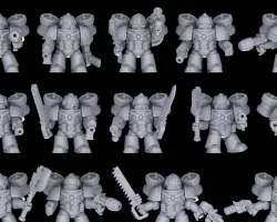 Armoured Space Dwarf Assault Squads 28mm