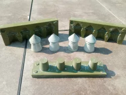 Concrete Ammunition Mold (26mm, 1"), pointed pellet