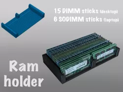 DIMM and SODIMM ram holder 