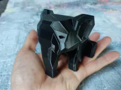 huge headed poly elephant