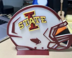 Iowa State Football Helmet w/ Stand