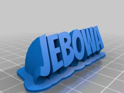 My Customized Sweeping 2-line name plate (text)
