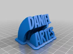 My Customized Sweeping 2-line name plate (text)