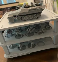Simple miniatures storage tray/shelf system (Bolt Action, SW Legion)