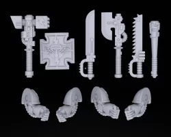 Space Dwarf Melee Weapons 28mm