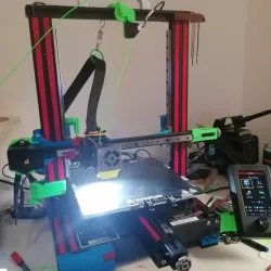 24v led lighting system with on-off lever button, for hotend, on BLV linear rail kit on Aquila x2 voxelab