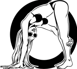 Beach Girl stencil 6