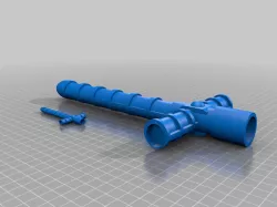 Crossguarded Lightsaber Hilt (1:1 Replica + Keychain)