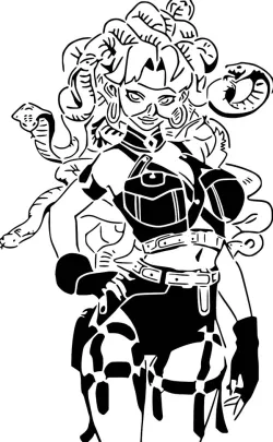 Dislyte Medusa stencil