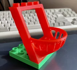 Fixed Balkony and Window for A-Frame Kit (for Lego Duplo)