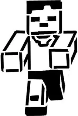 Minecraft Zombie stencil