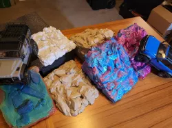 Mini crawler obstacle rock field