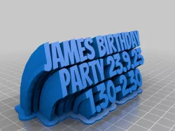 My Customized Sweeping 2-line name plate (text)