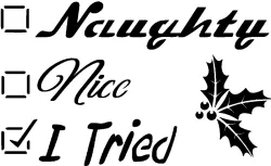 Naughty or Nice stencil