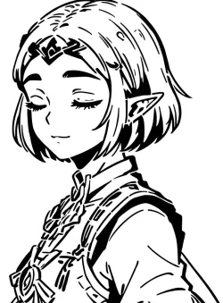 Princess Zelda stencil 2