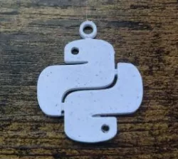 Python logo keychain/necklace