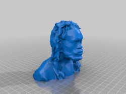 AI-Generated 3D Bust Model - Man with Dreadlocks