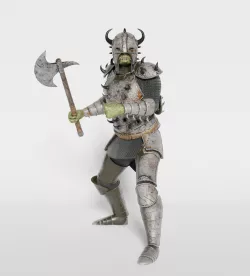 Cozard, an Orc type character from the 90's comic the Ancestral Trail.