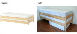 IKEA UTAKER stackable bed drilling jig for legs