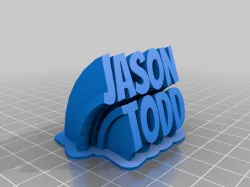My Customized Sweeping 2-line name plate (text)