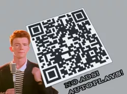 Rick Roll QR-code (autoplay, no ads)