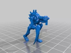 space skeleton robot warrior - helper