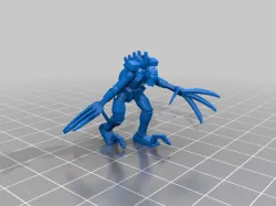 space warrior skeleton robot melee