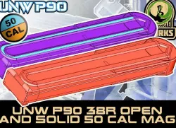 UNW P90  50 cal 38 roundball SOLID and open combo pack MAG