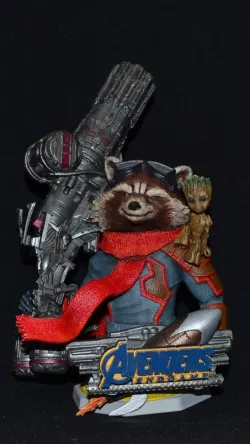 WICKED MARVEL ROCKET RACOON BUST: TESTED AND READY FOR 3D PRINTING