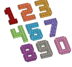 0-9 LEGO compatible numbers - Cake Toppers, Candles, chocolates, epoxy resin