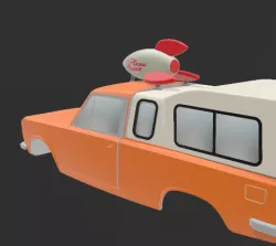 1:64 scale pizza planet rocket for hotwheels