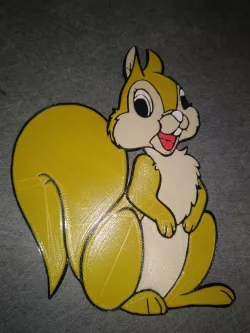 2D squirrel decoration . 2D squirrel