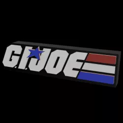 3D MULTICOLOR LOGO/SIGN - G.I. Joe