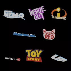 3D MULTICOLOR LOGO/SIGN - Pixar Movie Titles Pack