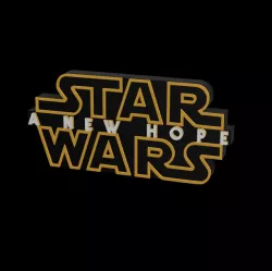 3D MULTICOLOR LOGO/SIGN - STAR WARS: A New Hope