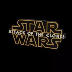 3D MULTICOLOR LOGO/SIGN - STAR WARS: Attack of the Clones