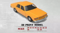 3D printing STL file Chevrolet Caprice Classic RCcar