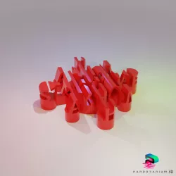 3D Word Shape - Stay Home